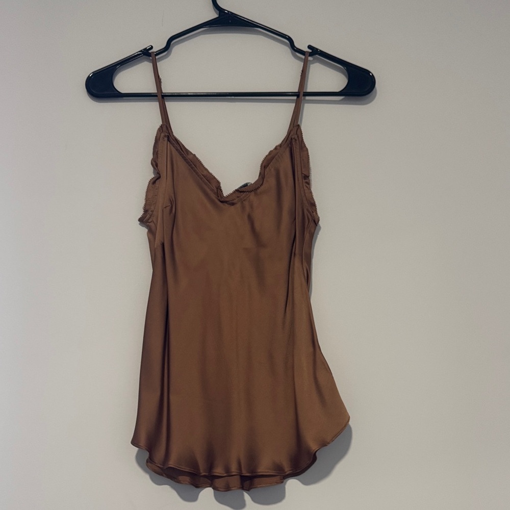 Wilfred Brown Satin Camisole Top